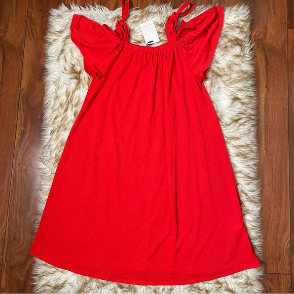 Green Envelope off shoulder mini dress - Picture 4 of 6